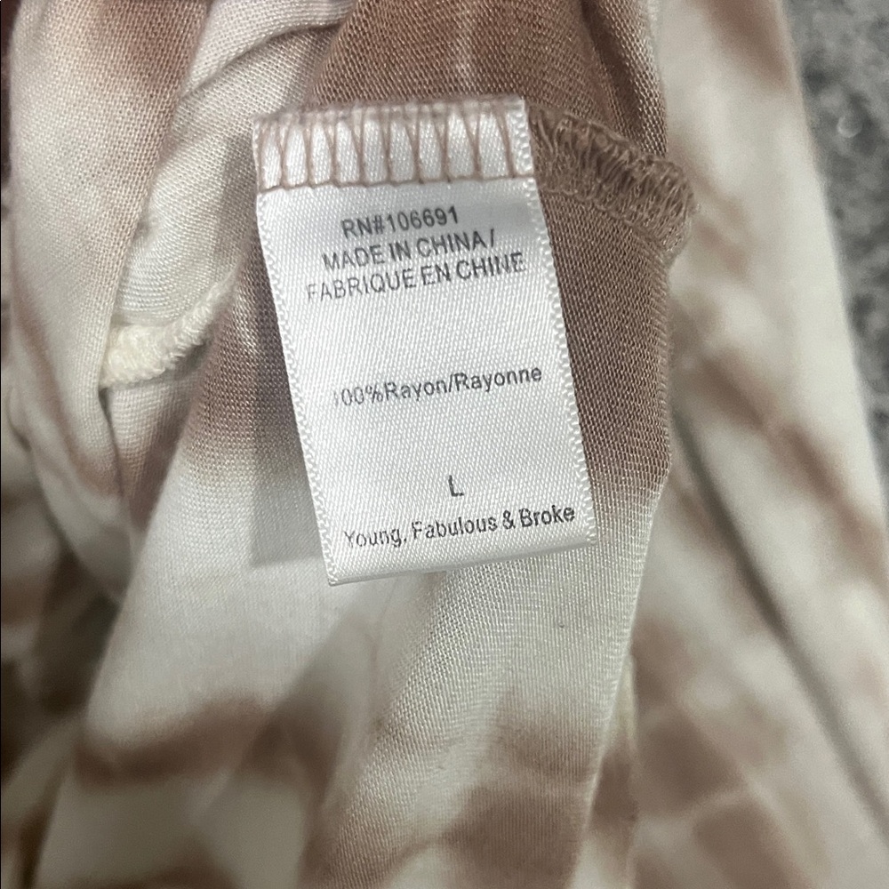 Young Fabulous & Broke Beige Tie-Dye Blouse - Picture 3 of 14